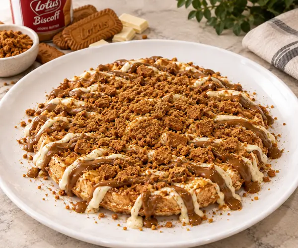 Lotus Biscoff Waffle from Drizzled dessert trailer in Stockton, CA