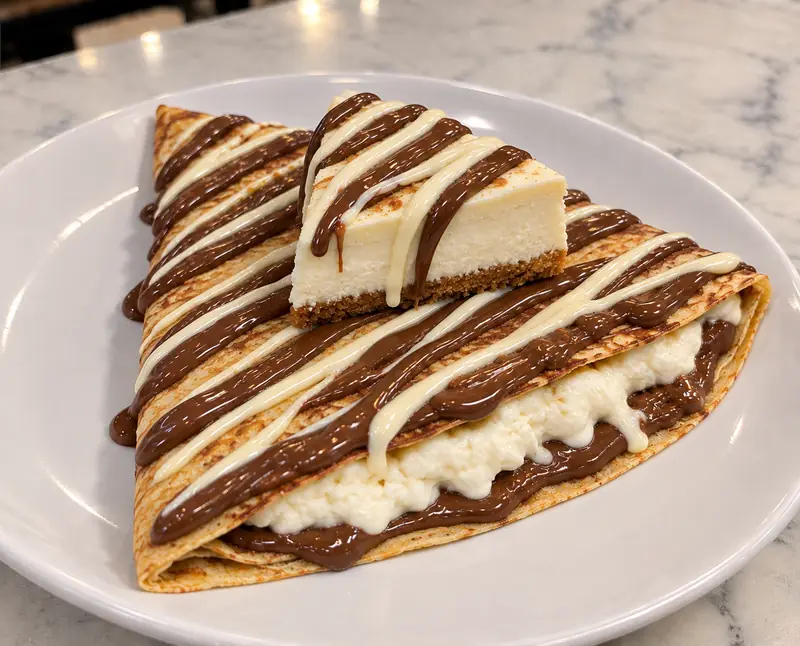 Cheesecake Crêpe from Drizzled dessert trailer in Stockton, CA