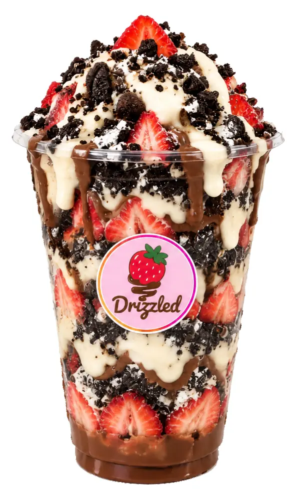 Cookies & Cream Strawberry Cup from Drizzled dessert trailer in Stockton, CA
