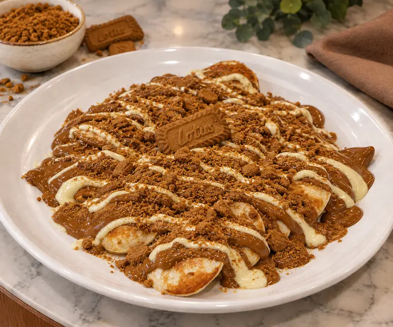 Lotus Biscoff Pancake Bites from Drizzled dessert trailer in Stockton, CA