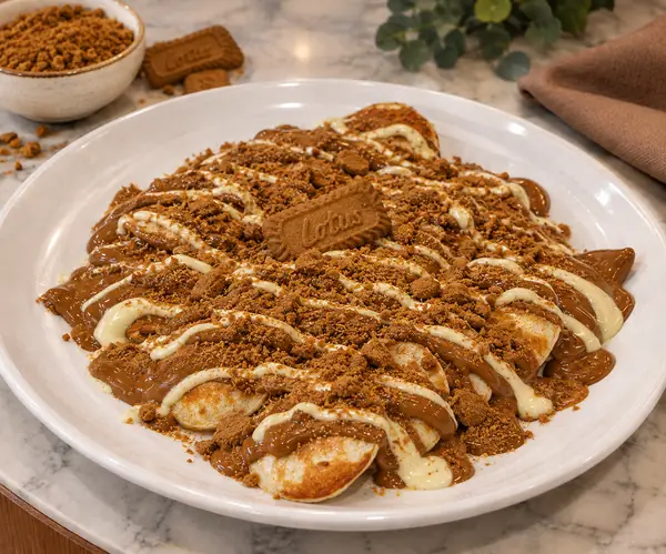 Lotus Biscoff Pancake Bites from Drizzled dessert trailer in Stockton, CA