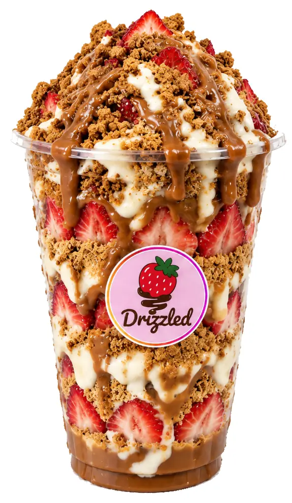 Lotus Biscoff Strawberry Cup from Drizzled dessert trailer in Stockton, CA