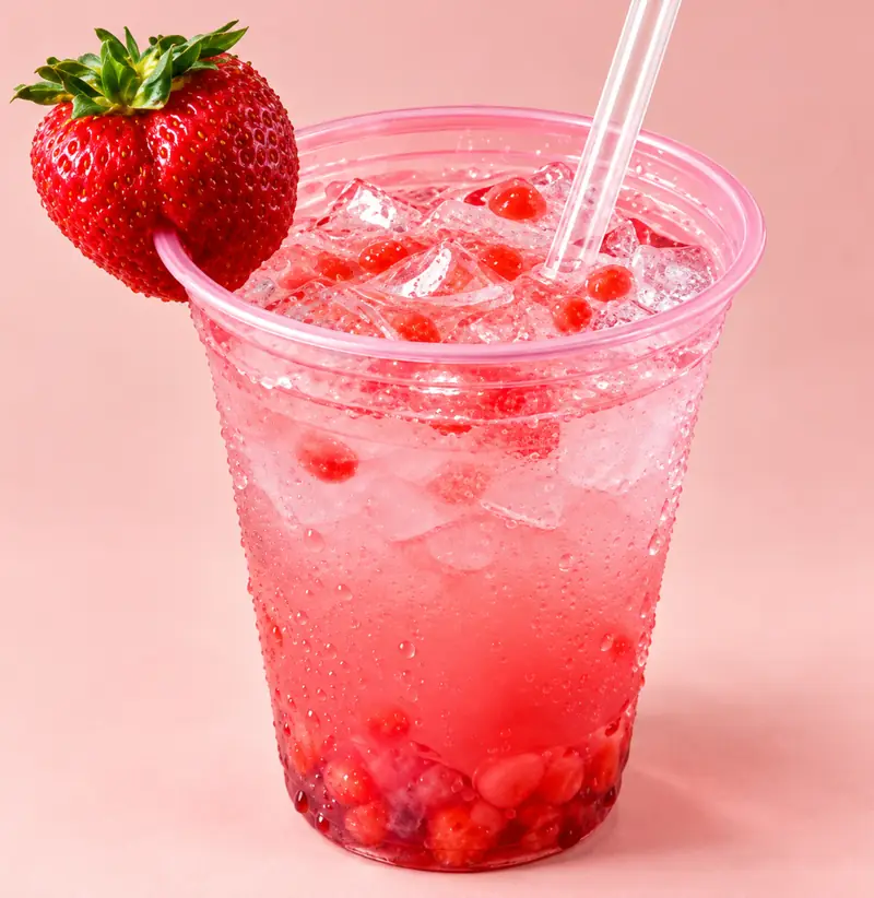 Sparkling Strawberry Refresher from Drizzled dessert trailer in Stockton, CA